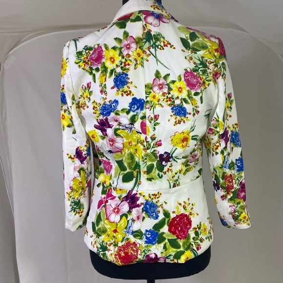 Under Skies Floral Blazer Jacket Size Small - Picture 6 of 9